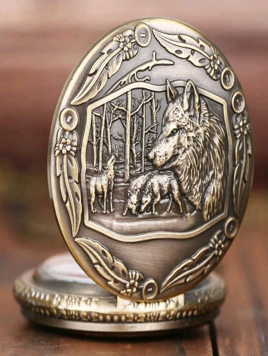 Wild Wolf Vintage Pocket Watch