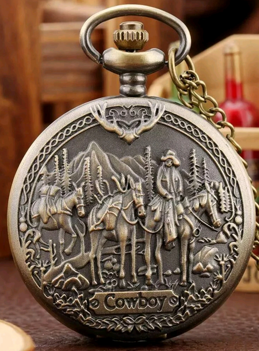 Western Cowboy Pocket Watch