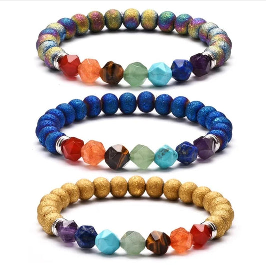 3pcs Charm Chakra Bracelet for Women & Men 3pcs for 35$