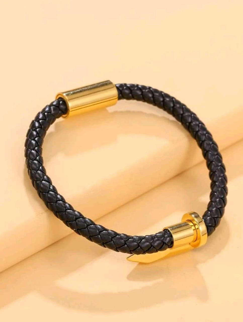 Men Nail Design Bracelet Stainless Steel