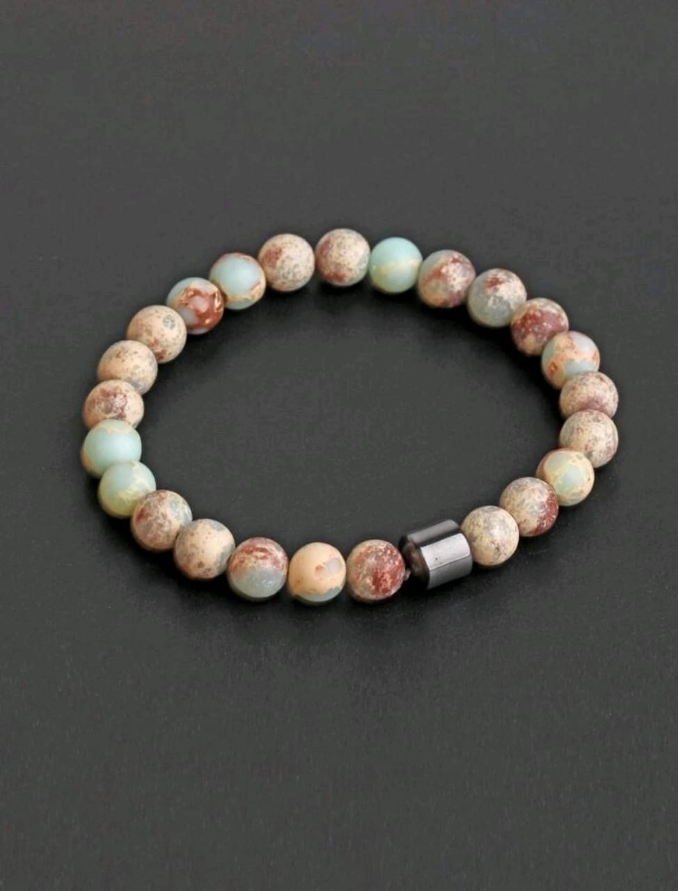 Unsex Magnetic  Gallstone Beaded Bracelet Imitating Shoushan Stone