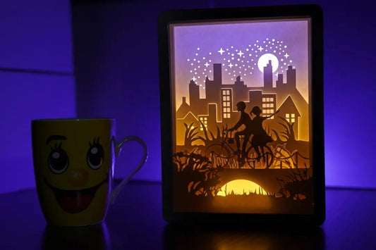 3d carving paper lamp